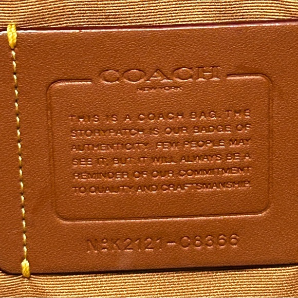 COACH Alana Color Block Pebble Leather Tote Bag - Picture 16 of 16